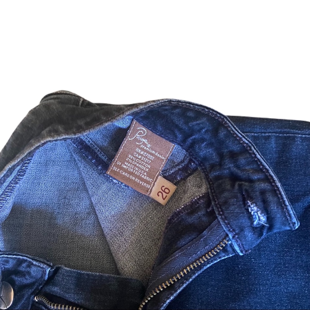 Paige Rowena Denim Legging Dark Wash Sz 26 - Picture 6 of 7